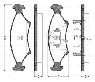 Комплект тормозных колодок BOSCH 0 986 TB2 716