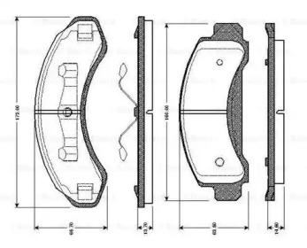 Комплект тормозных колодок BOSCH 0 986 TB2 728