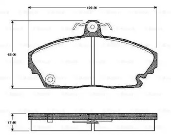 Комплект тормозных колодок BOSCH 0 986 TB2 758