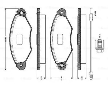 Комплект тормозных колодок BOSCH 0 986 TB2 761