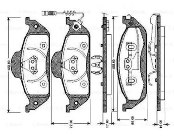 Комплект тормозных колодок BOSCH 0 986 TB2 781