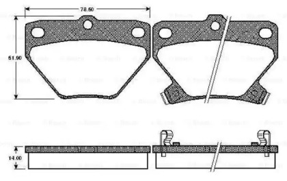 Комплект тормозных колодок BOSCH 0 986 TB2 802