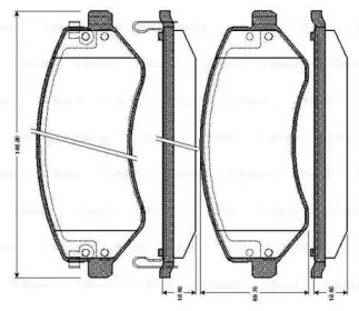 Комплект тормозных колодок BOSCH 0 986 TB2 826