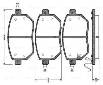 Комплект тормозных колодок BOSCH 0 986 TB2 856