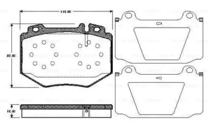 Комплект тормозных колодок BOSCH 0 986 TB2 871