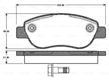 Комплект тормозных колодок BOSCH 0 986 TB2 874