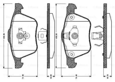 Комплект тормозных колодок BOSCH 0 986 TB2 875