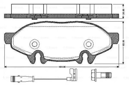 Комплект тормозных колодок BOSCH 0 986 TB2 882