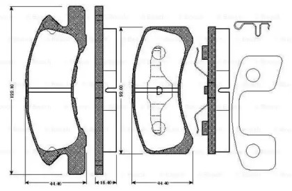 Комплект тормозных колодок BOSCH 0 986 TB2 884