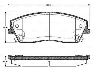 Комплект тормозных колодок BOSCH 0 986 TB2 886