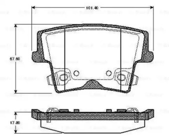 Комплект тормозных колодок BOSCH 0 986 TB2 887