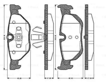 Комплект тормозных колодок BOSCH 0 986 TB2 899