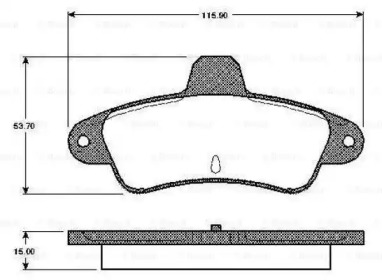 Комплект тормозных колодок BOSCH 0 986 TB2 911