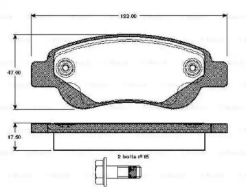 Комплект тормозных колодок BOSCH 0 986 TB2 927