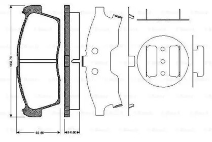 Комплект тормозных колодок BOSCH 0 986 TB2 930