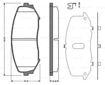 Комплект тормозных колодок BOSCH 0 986 TB2 941