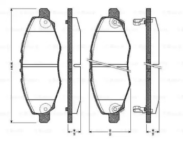 Комплект тормозных колодок BOSCH 0 986 TB2 943