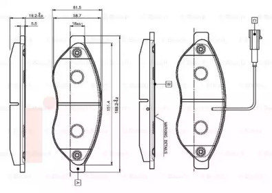 Комплект тормозных колодок BOSCH 0 986 TB2 944