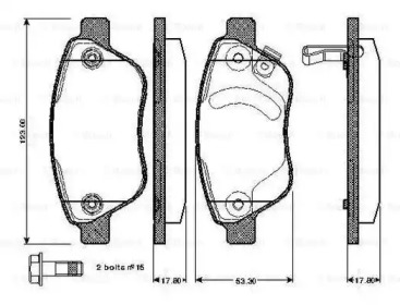 Комплект тормозных колодок BOSCH 0 986 TB2 960