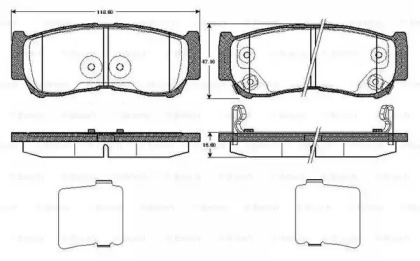 Комплект тормозных колодок BOSCH 0 986 TB2 978