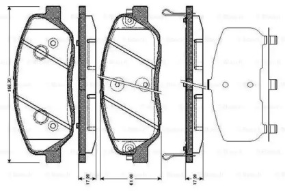 Комплект тормозных колодок BOSCH 0 986 TB3 002