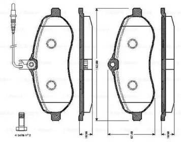 Комплект тормозных колодок BOSCH 0 986 TB3 015