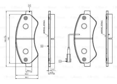 Комплект тормозных колодок BOSCH 0 986 TB3 029