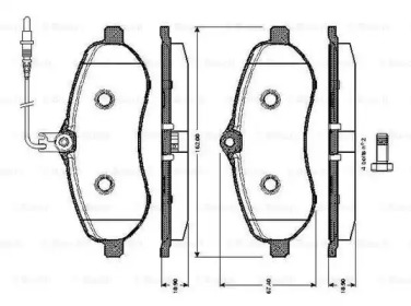 Комплект тормозных колодок BOSCH 0 986 TB3 037