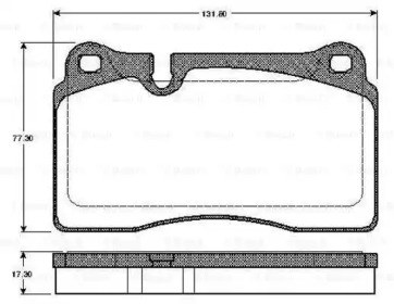 Комплект тормозных колодок BOSCH 0 986 TB3 046