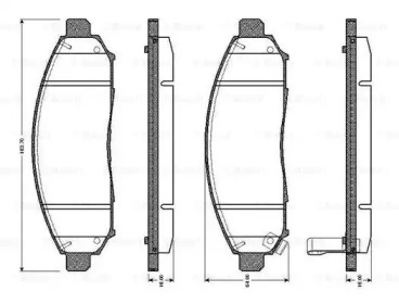 Комплект тормозных колодок BOSCH 0 986 TB3 054