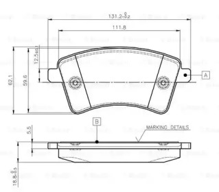 Комплект тормозных колодок BOSCH 0 986 TB3 062