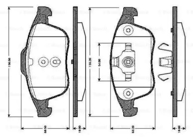 Комплект тормозных колодок BOSCH 0 986 TB3 065