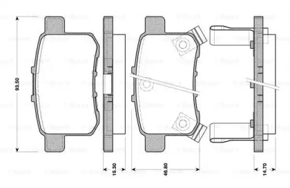 Комплект тормозных колодок BOSCH 0 986 TB3 085