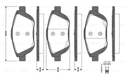 Комплект тормозных колодок BOSCH 0 986 TB3 094