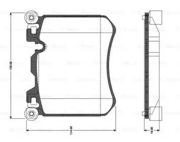 Комплект тормозных колодок BOSCH 0 986 TB3 099