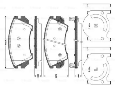 Комплект тормозных колодок BOSCH 0 986 TB3 107