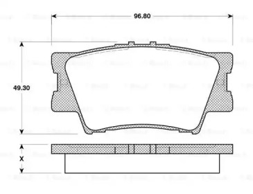 Комплект тормозных колодок BOSCH 0 986 TB3 118