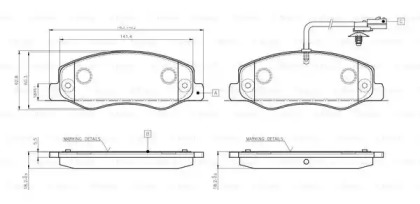 Комплект тормозных колодок BOSCH 0 986 TB3 132