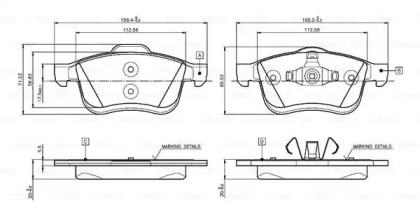 Комплект тормозных колодок BOSCH 0 986 TB3 133