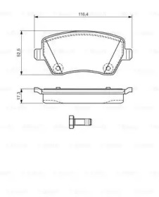 Комплект тормозных колодок BOSCH 0 986 TB3 159