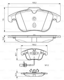 Комплект тормозных колодок BOSCH 0 986 TB3 164