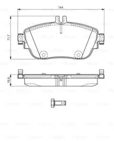 Комплект тормозных колодок BOSCH 0 986 TB3 170