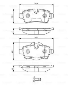 Комплект тормозных колодок BOSCH 0 986 TB3 171