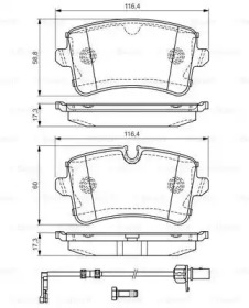 Комплект тормозных колодок BOSCH 0 986 TB3 177