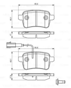 Комплект тормозных колодок BOSCH 0 986 TB3 180