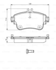 Комплект тормозных колодок BOSCH 0 986 TB3 194