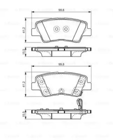 Комплект тормозных колодок BOSCH 0 986 TB3 204