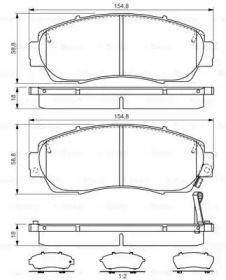 Комплект тормозных колодок BOSCH 0 986 TB3 218