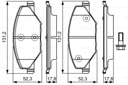 Комплект тормозных колодок BOSCH 0 986 TB3 220