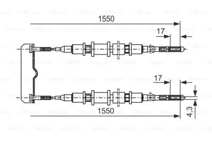 Трос BOSCH 1 987 477 250